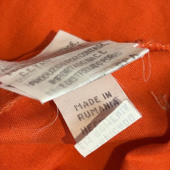 Stefanel Bright Orange Midi Wrap Dress Size EU44 - Picture 6 of 6